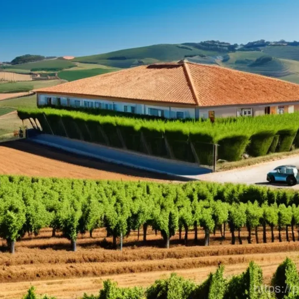 에너지기술자 창업 아이디어 - **Prompt:** A vibrant, sunny scene on a traditional Portuguese farm in the Alentejo region. Several ...