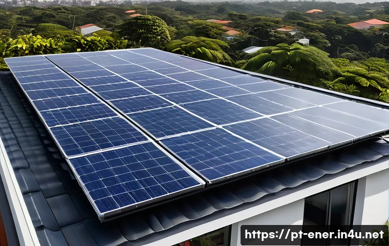 에너지 기술과 탄소중립 목표 - A modern Brazilian residential rooftop featuring advanced thin-film solar panels with sleek, flexibl...